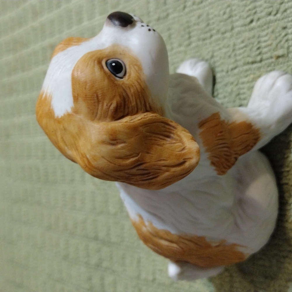 Vintage, Homco 1980, cocker spaniel miniature porcelain bisque figure. - Picture 2 of 5